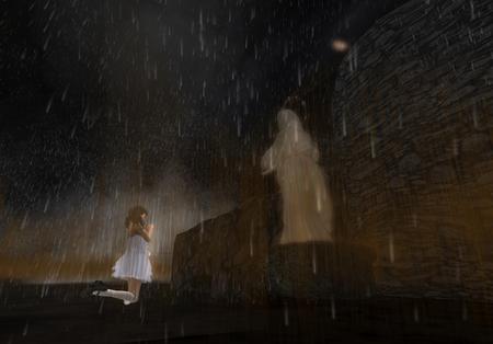 ** 雷雨の中を。。。 **