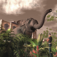 Elephant & Flowers