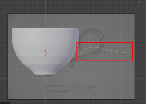 Blender2.8でコーヒーカップを作るの　カーブベジエ曲線