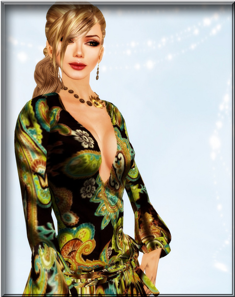 Green paisley