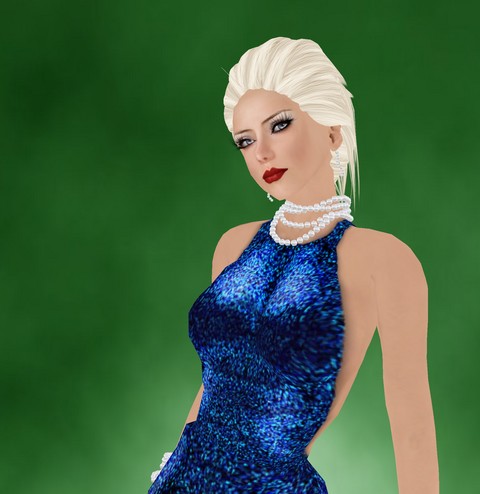 Blue Sequin Gown