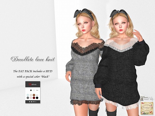 Decollete lace knit @Sad November