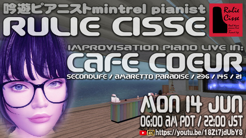 RULIE CISSE piano live in: Cafe Coeur RULIE CISSE piano live in: Cafe Coeur