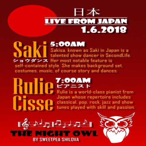 LIVE FROM JAPAN @ THE NIGHT OWL LIVE FROM JAPAN @ THE NIGHT OWL