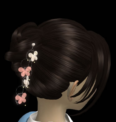 蝶かんざし&ピアス