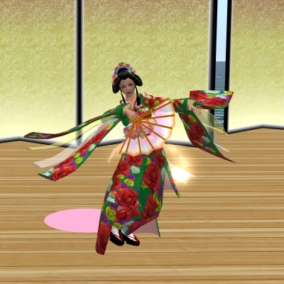 木の葉流舞踊定例の「木の葉の舞」