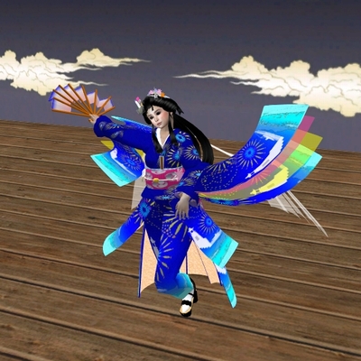 木の葉流舞踊定例の「木の葉の舞」