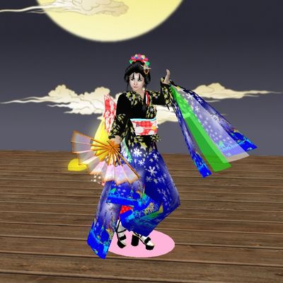 木の葉流舞踊定例の「木の葉の舞」