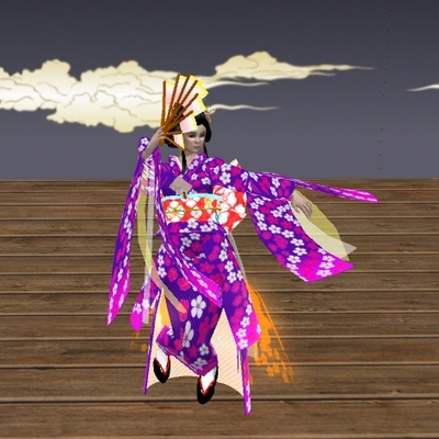 木の葉流舞踊定例の「木の葉の舞」