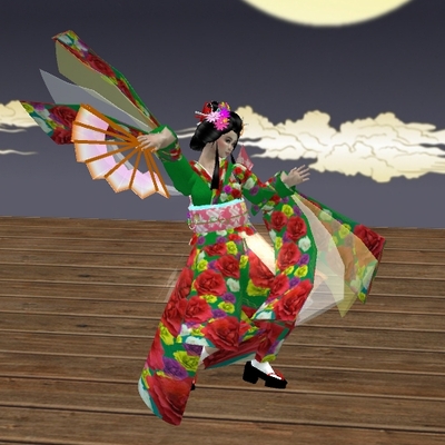 木の葉流舞踊定例の「木の葉の舞」