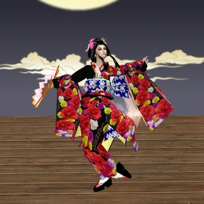 木の葉流舞踊定例の「木の葉の舞」