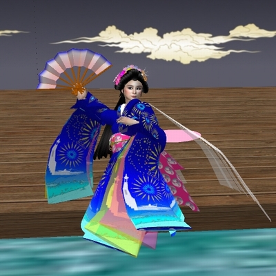 木の葉流舞踊定例の「木の葉の舞」