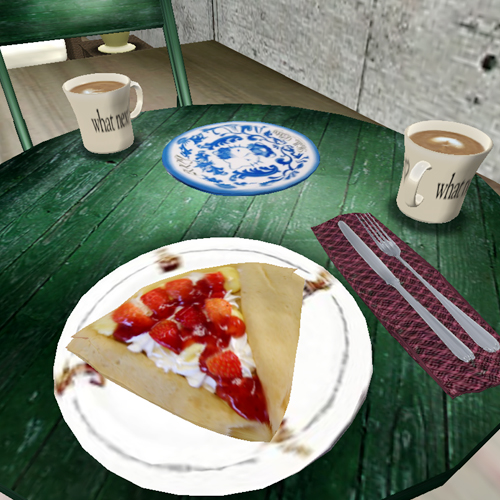 クレープを焼いたよぉv(=∩_∩=) ブイブイ!!