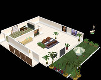 部屋に庭を増設：Lively