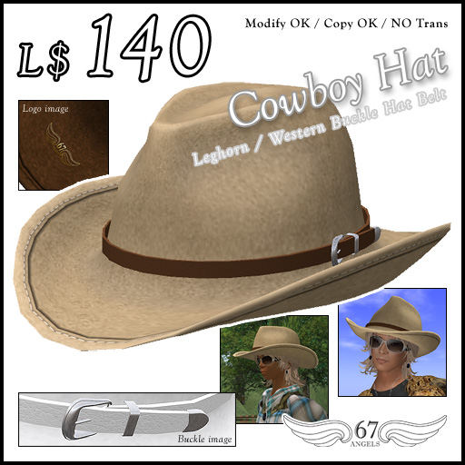 Cowboy Hat #507 leghorn