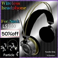 Wireless headphone for neck