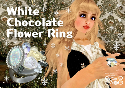 !SyDS!  White Chocolate Flower Ring