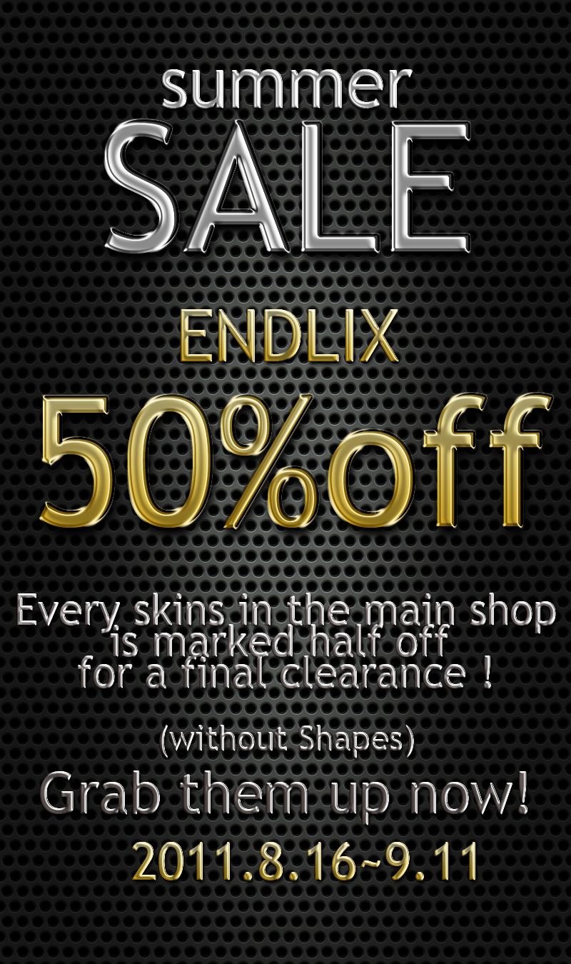 50% off endlix skins
