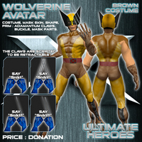 WOLVERINE BROWN COSTUME AVATAR