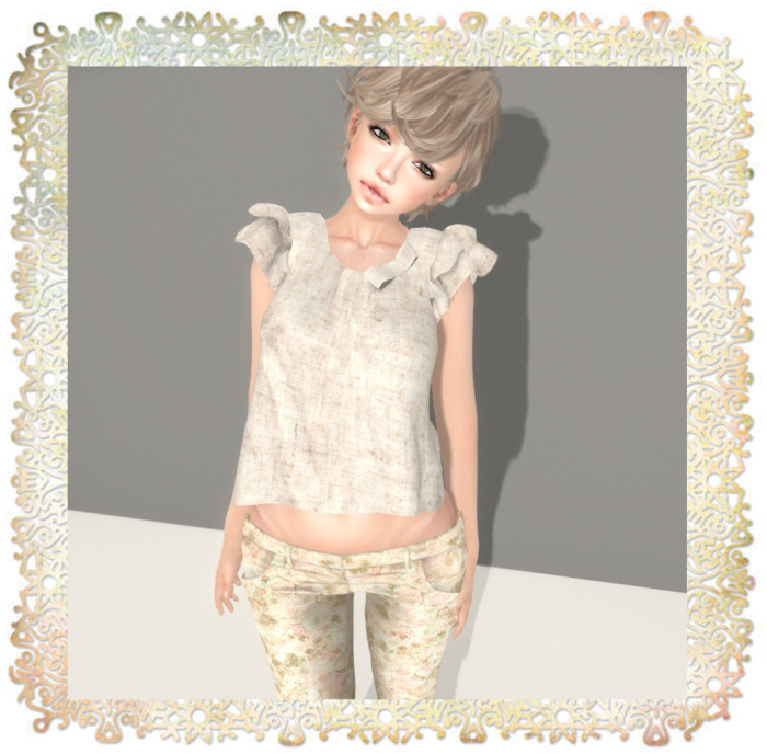 *cicoute*Frill Top  linen
