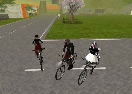 自転車に乗って