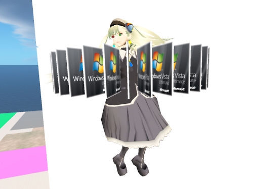 初のOSアイドルWindows Vistaを擬人化した美少女アバター「Vistaたん」のキャラクター衣装
