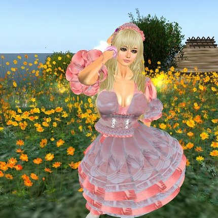 かわいい洋服とふわふわヘア