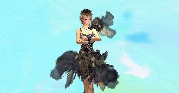 新作!エロ可愛いスカルのフェザードレス