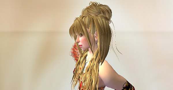 新作!キュートなお団子ロングヘアー