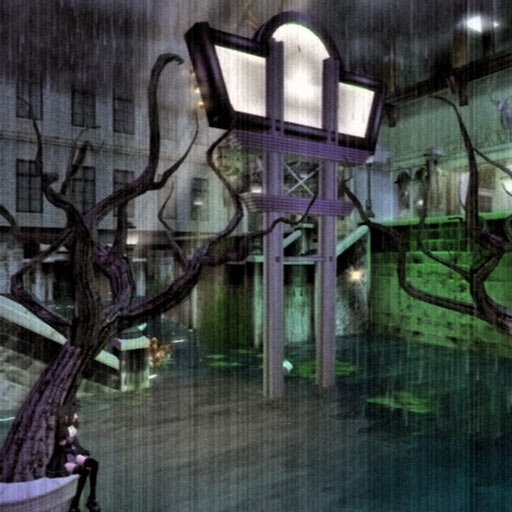 雨の街と強化スーツとお知らせ。