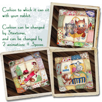 うさぎさんと一緒のクッション発売♪ 2010/08/09 12:55:00