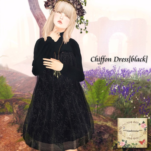 ***Ambrosia***Chiffon Dress[black]